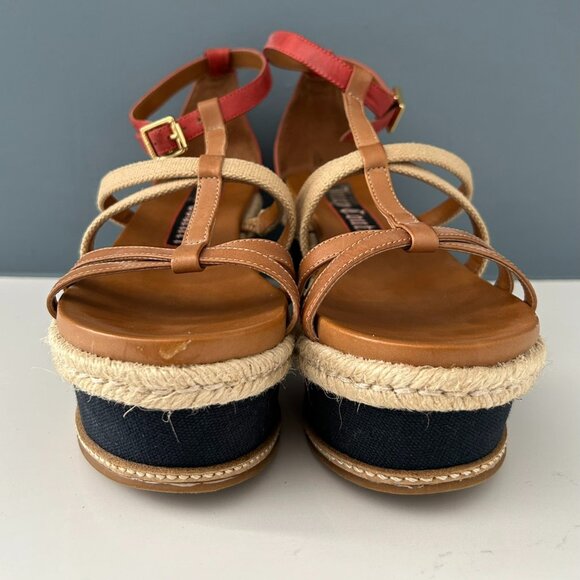 Juicy Couture Espadrille Ankle-Strap Wedge Sandals – Size 7 – Gently Used - Picture 2 of 5